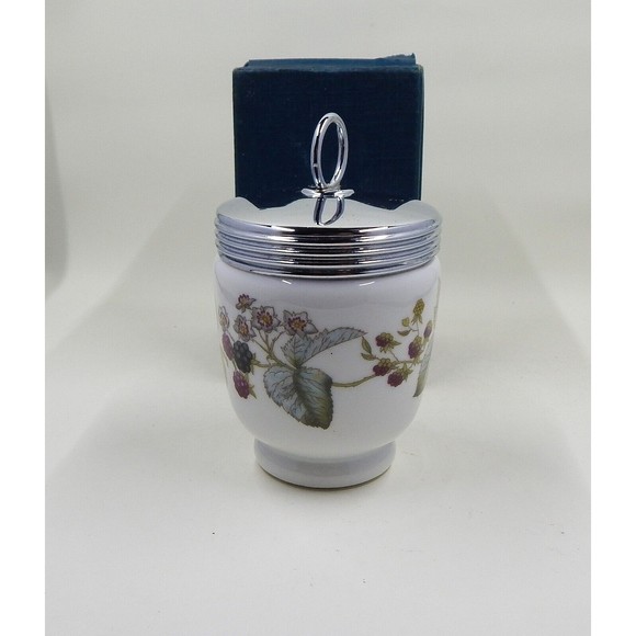Royal Worcester Porcelain Large Egg Coddler Lavinia BlackBerries Original Box - Picture 4 of 11